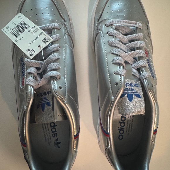 Adidas 9.5 Continental 80 Grey W Silver Gray Sneakers Shoes Fitness originals - Picture 5 of 6